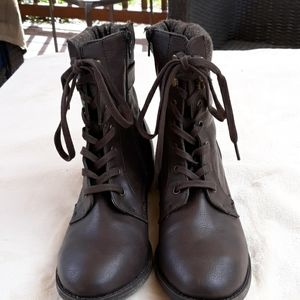 Rampage brown short boots.